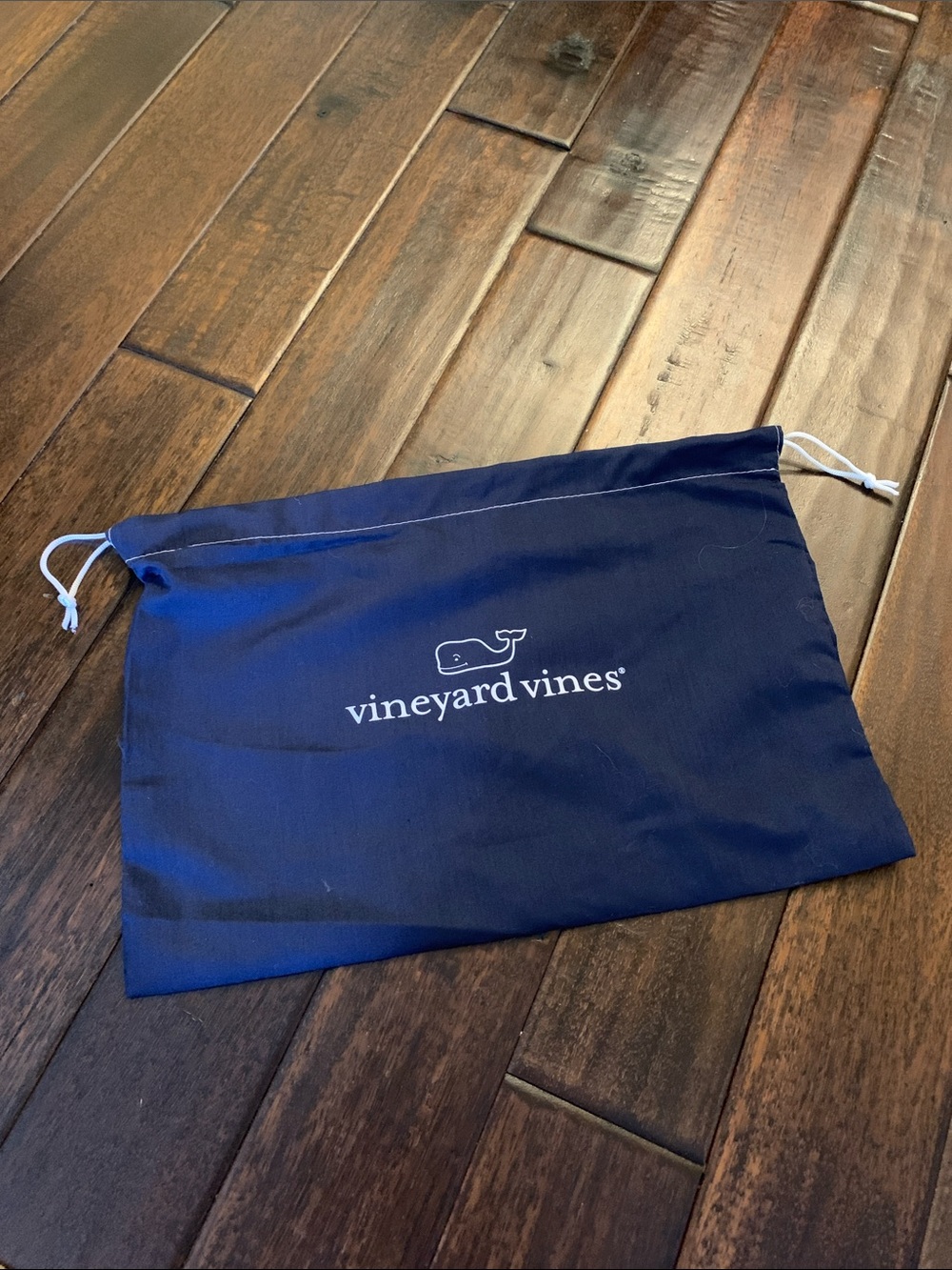 Vineyard Vines Navy and White Drawstring Pouch Dust Bag
